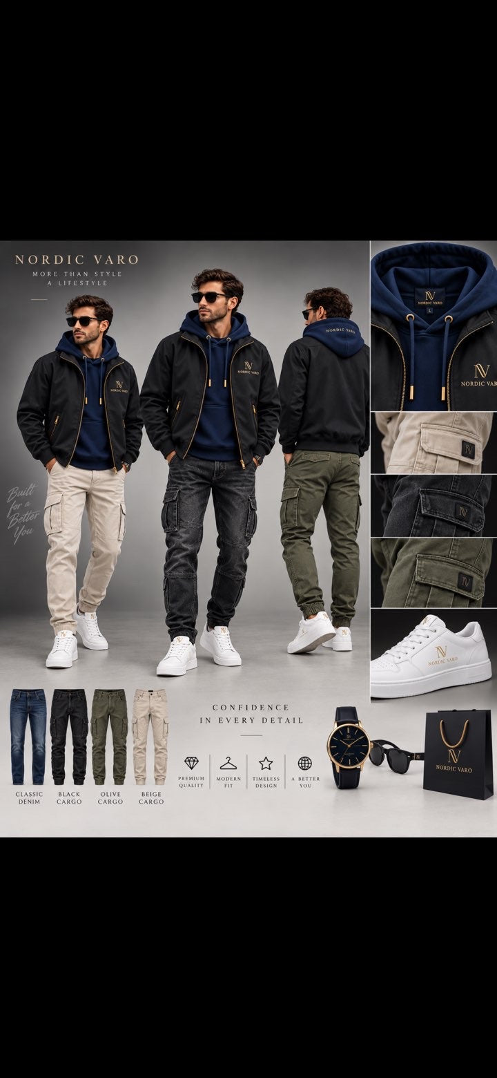 Our Classic Hoodie + Signature Cargo Trousers